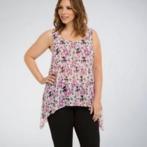 - Torrid sleeveless flowy baby doll popover with strappy back shark bite h…